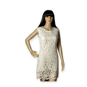 BLVD Cream  Lace Dress Size M